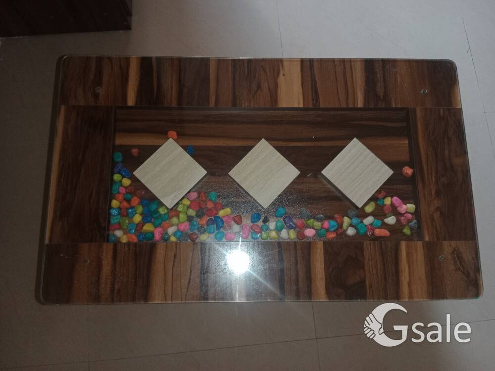 wooden coffee table with storage 