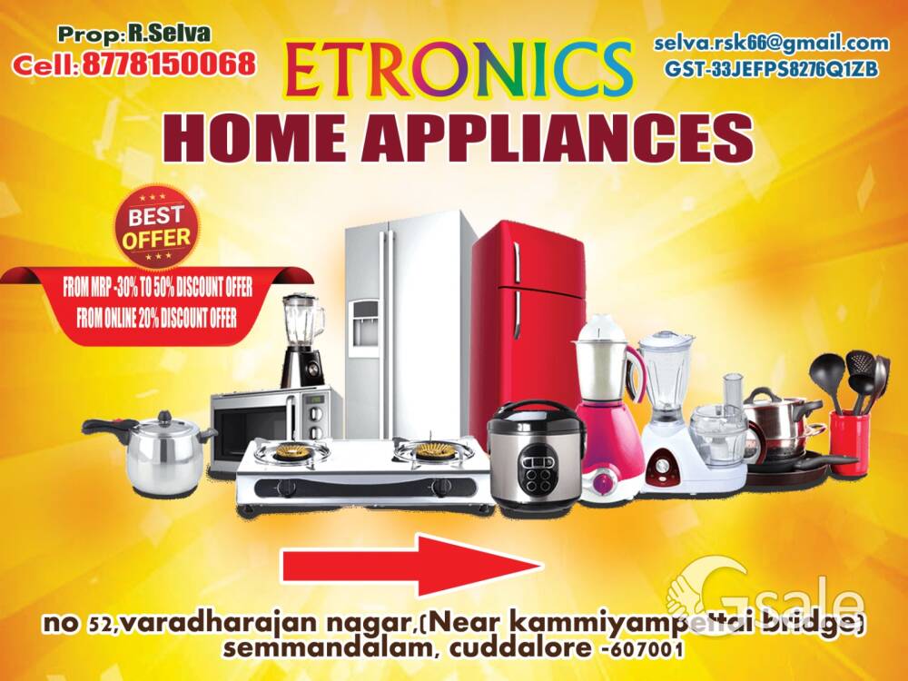 ETRONICS HOME APPLIANCES STOCK CLEARANCE SALE..DISCOUNT RETAIL. FACTORY OUTLET 
