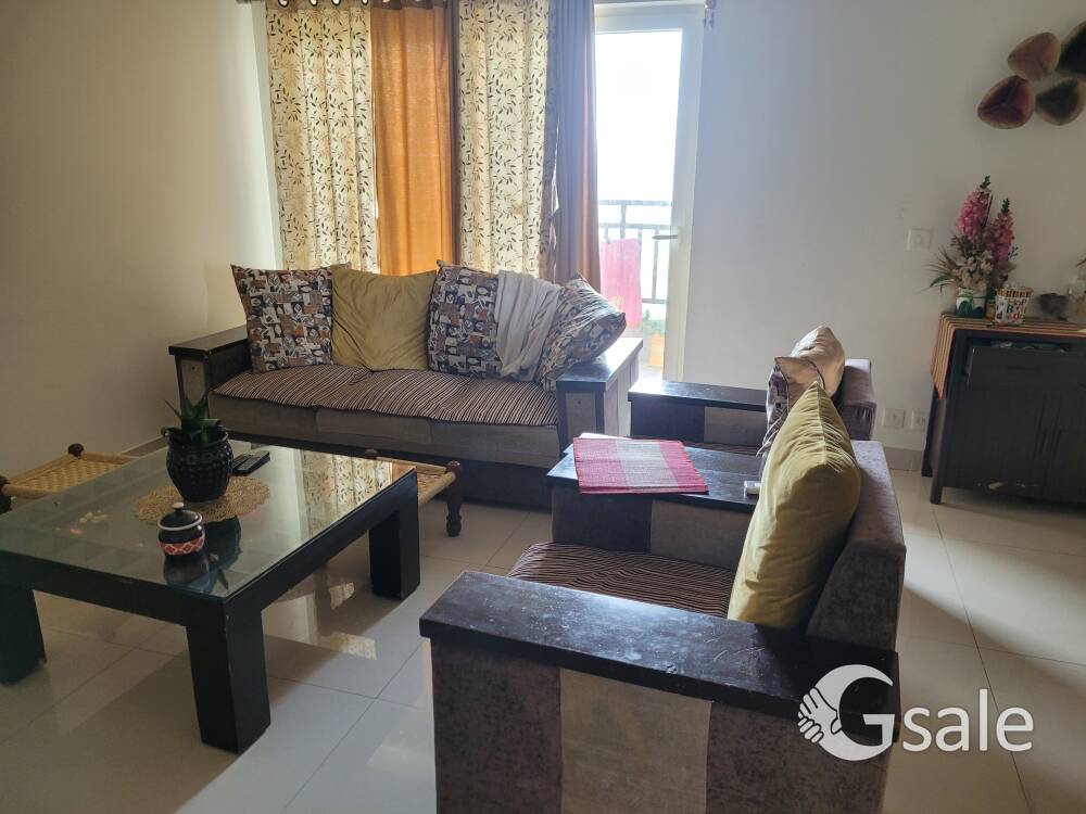5 Seater Sofa with Glass Top Centre Table