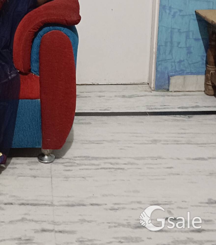 sofa set of red blue 5 seater