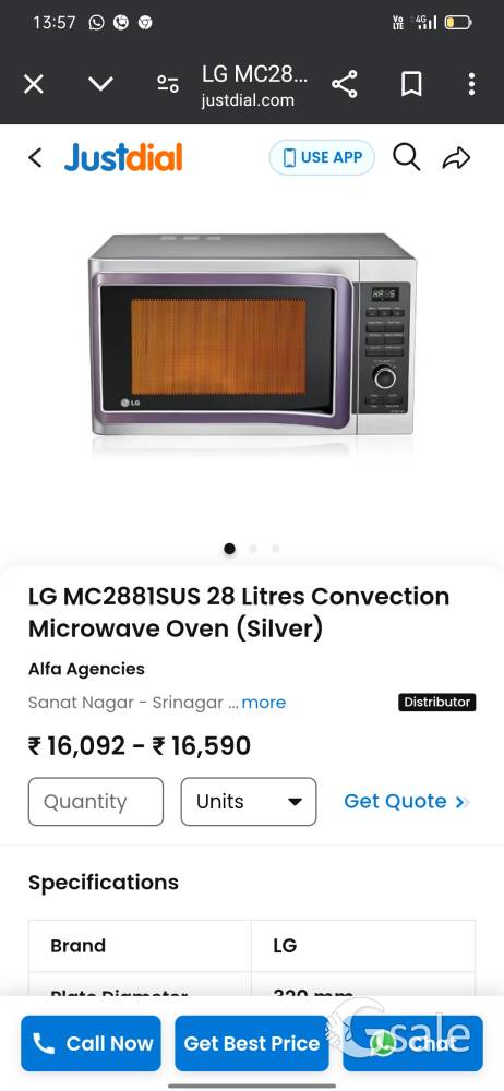 microwave lg company 