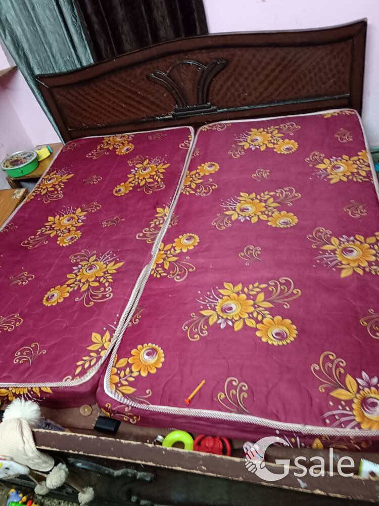 king size double bed full storage with mattress 