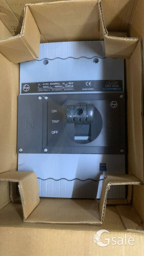 mccb dn3 400d 4pole l&t box packed 