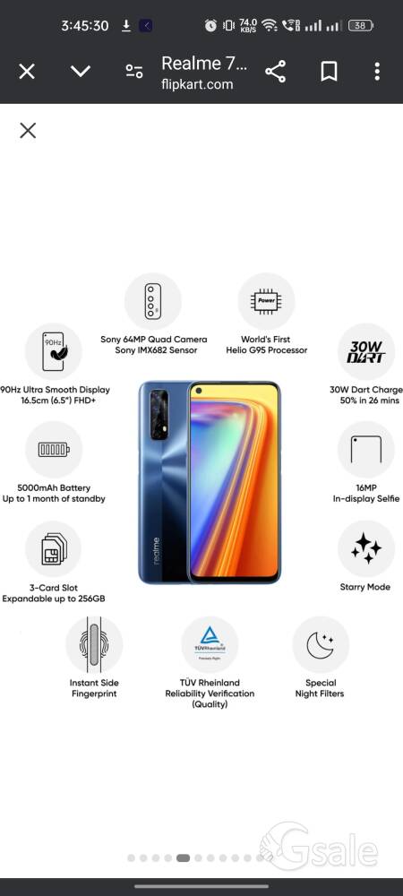 Realme 7 ( 8 gb 128 gb )