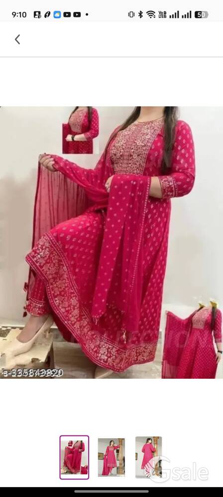 wow So Beautiful Kurti Front Cut With Pant and dupatta 