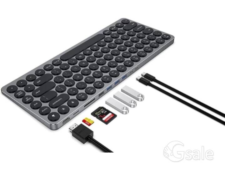 Kolude KD-K2 Premium Aluminum Keyhub (Dock Station) All in All Keyboard for Apple/Android/Windows (H