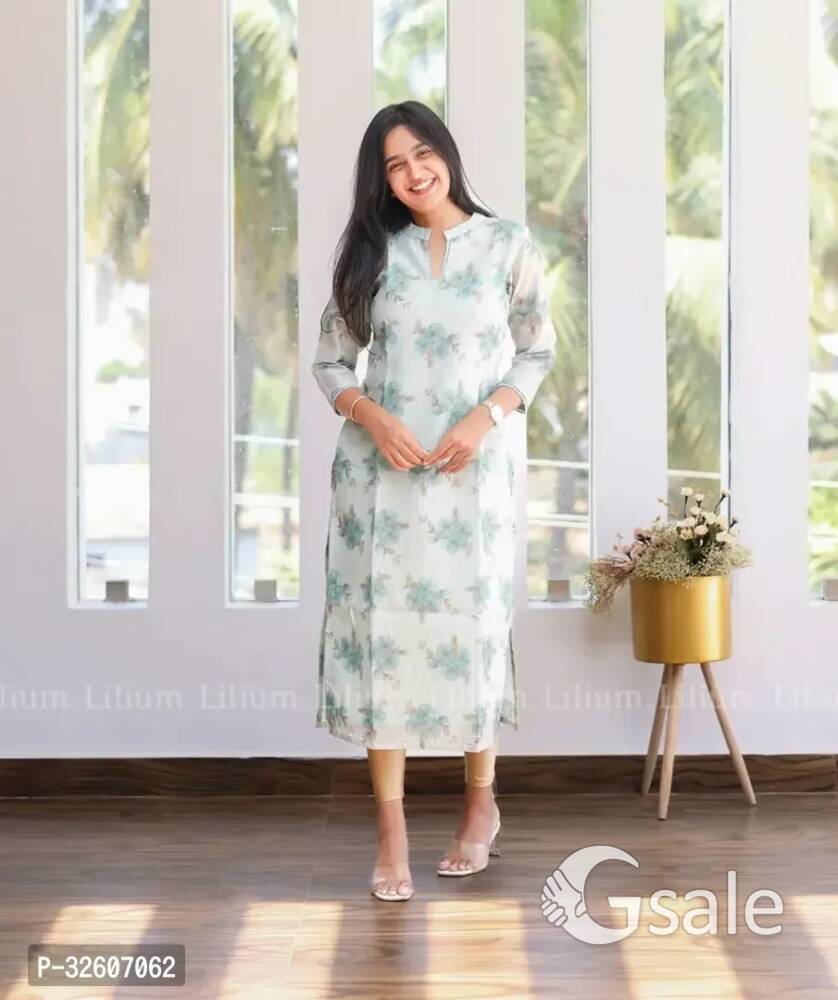 Fancy Chanderi Printed Kurtas