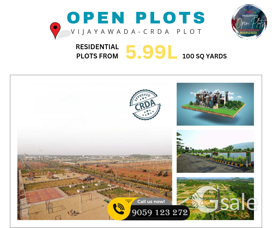 Plots For Sales Vijayawada Limits CRDA JUST 5999/-