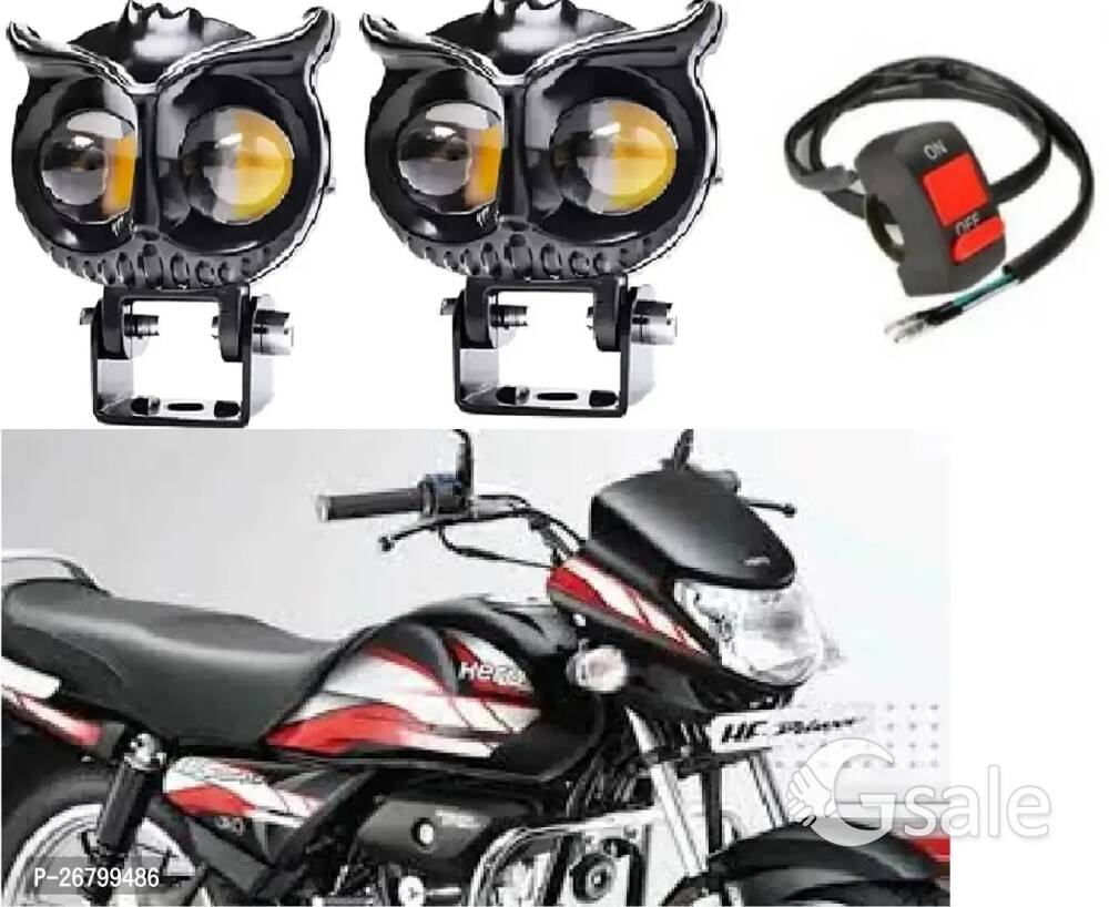 Owl Shape design motorcycle LED Fog light Fog Light 12V DC, Auxiliary Spot Projector Yellow And Whit