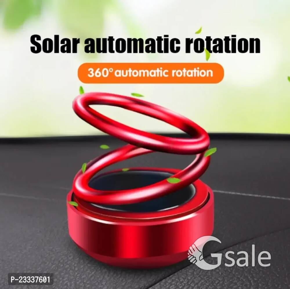Rotating Car Solar Ring Air Freshener Double Loop Rotary Air Conditioner Dashboard Air Freshener Per