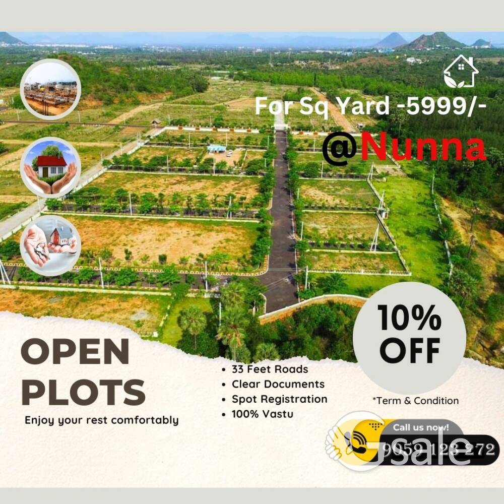 Vijayawada near By Nunna Area Plots For sale