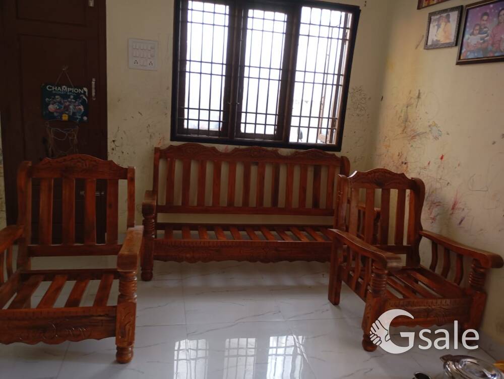 wooden sofa