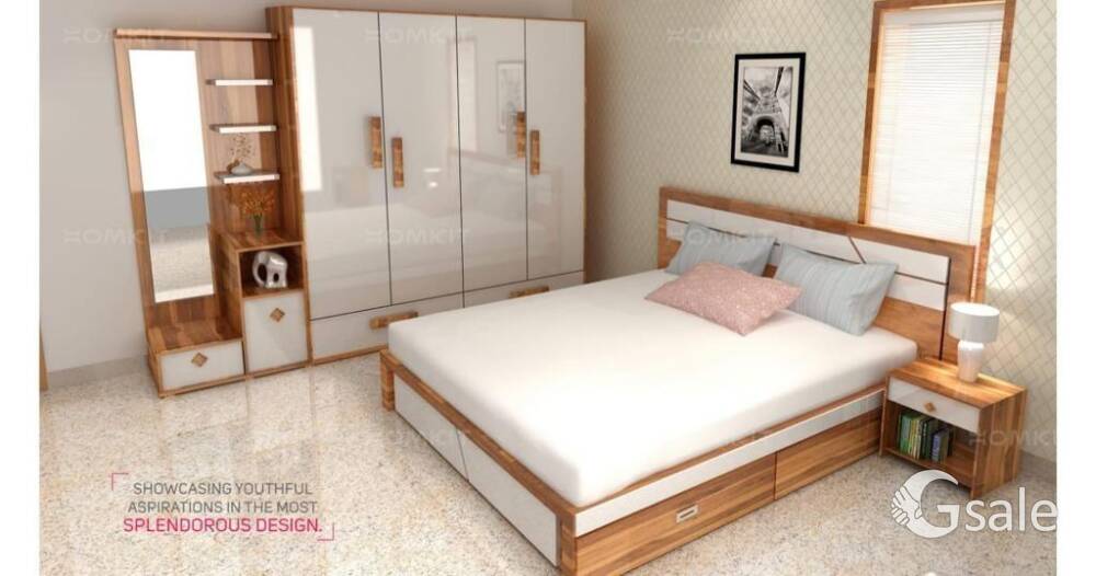 uv finish ultra coating 4 door bedroom set 