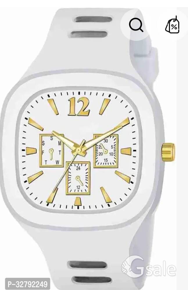 white analog watch