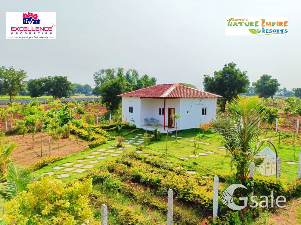 605 Sqyds Farm Plot With 600 Sft Fully Furnished Cottage Just Rs.48 Lakhs Only