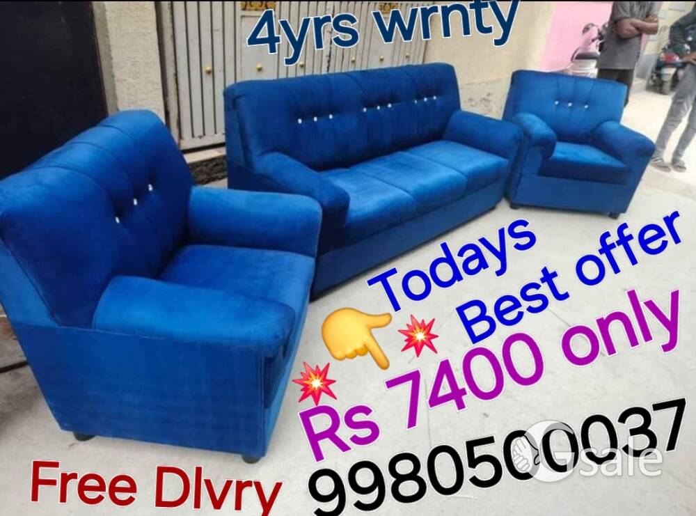 Rs 7400 only Brand new sofa Direct factry sale 3+1+1 with  4yrs  wrnty with orignl cmpny bill 