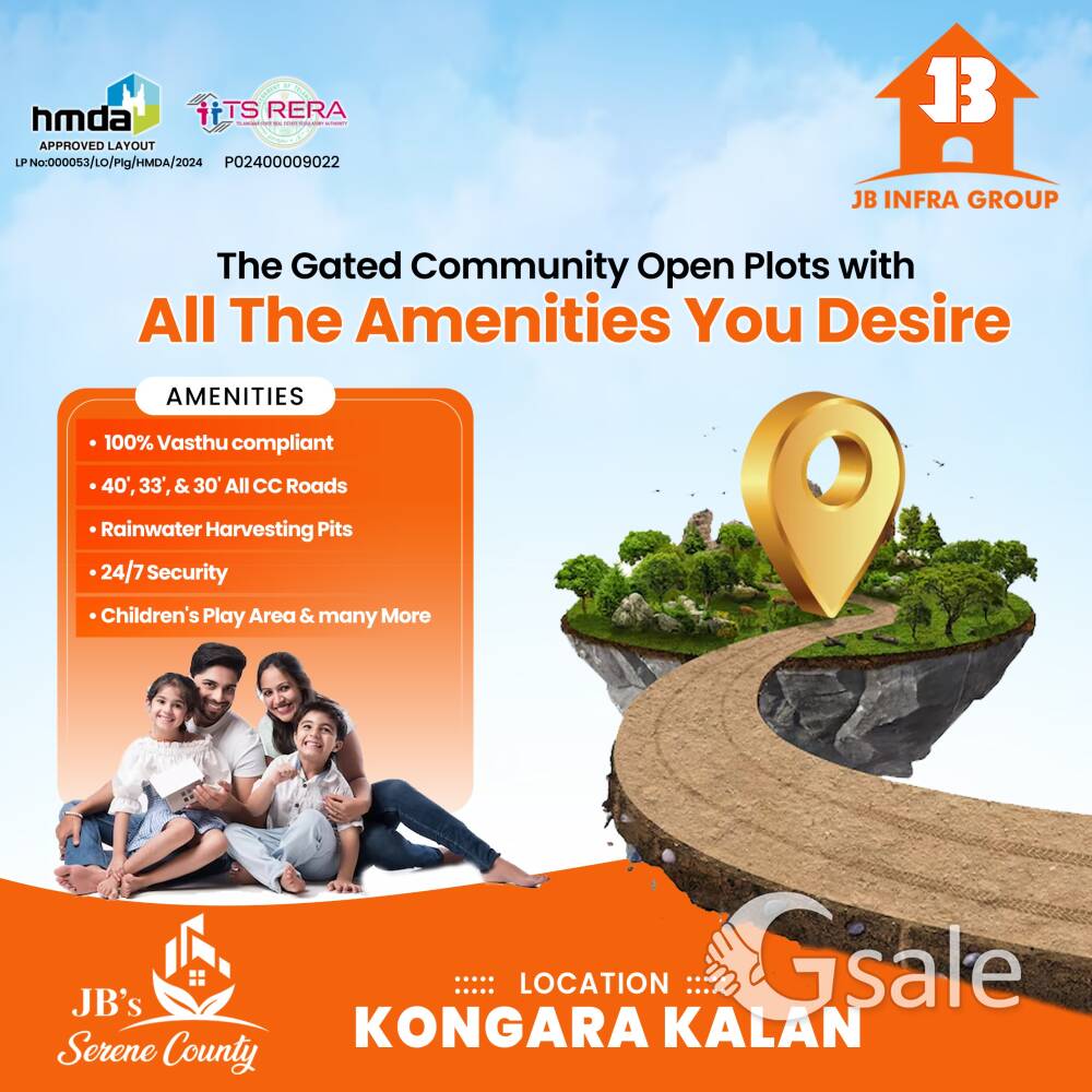 PRIME LOCATION HMDA WITH TS RERA APPROVAL NEAR BY ORR EXIT NO.13 (ADIBATLA) KONGARKALAN 