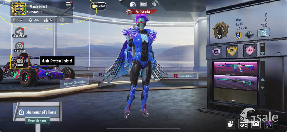 Lvl 68 bgmi account urgent sale 