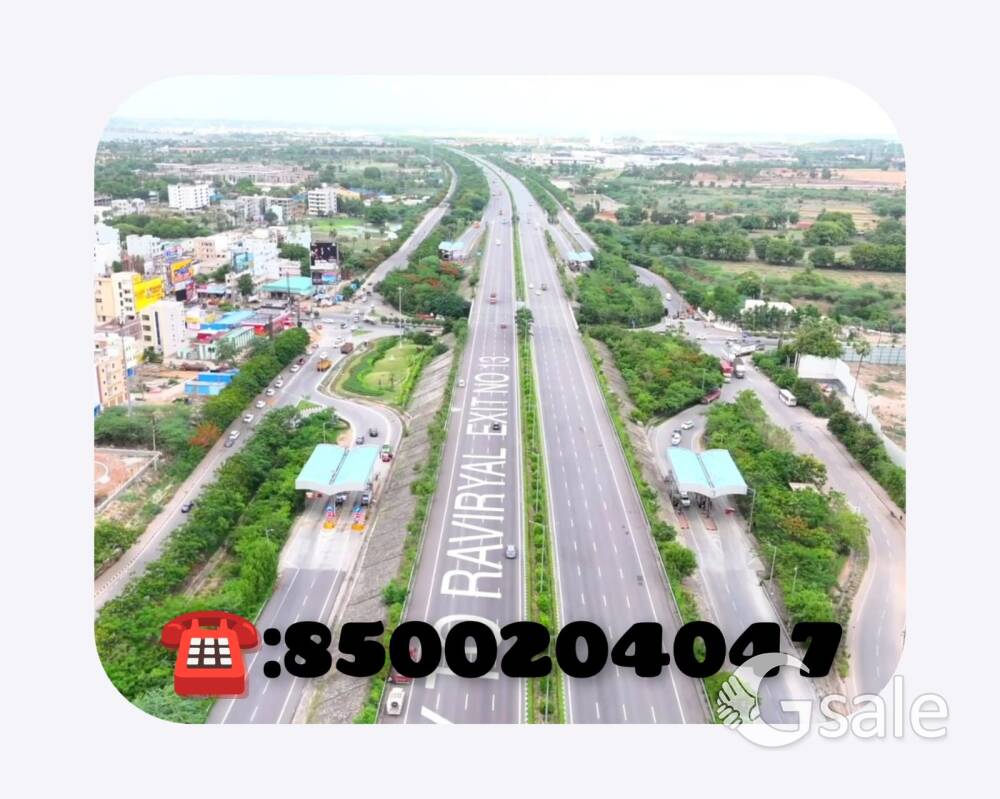 Inside ORR Project Plots for sale In Adibatla(Wonderla) - Kongarakalan -Hyderabad-8500204047
