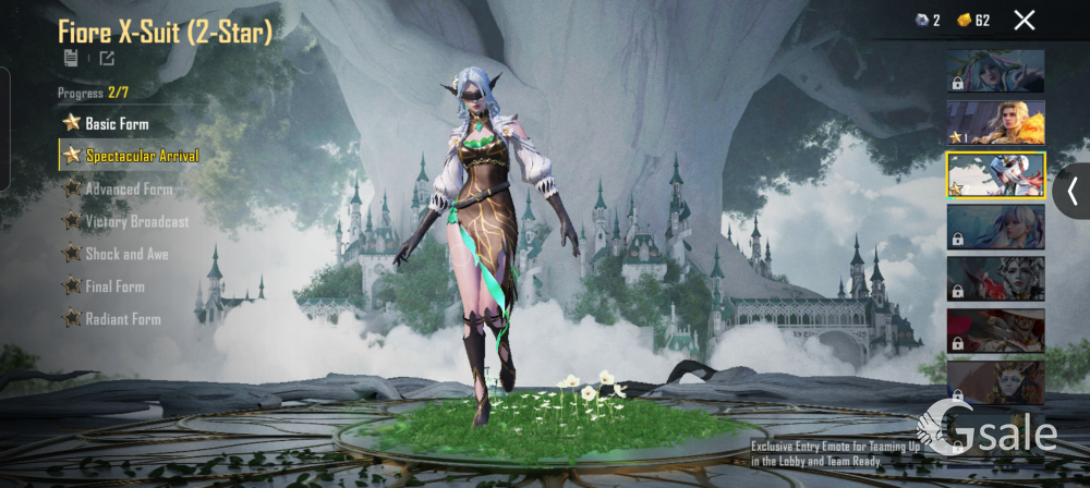 bgmi account for sale glacier 6 lvl X-Suit 2 lvl 2 xsuits 