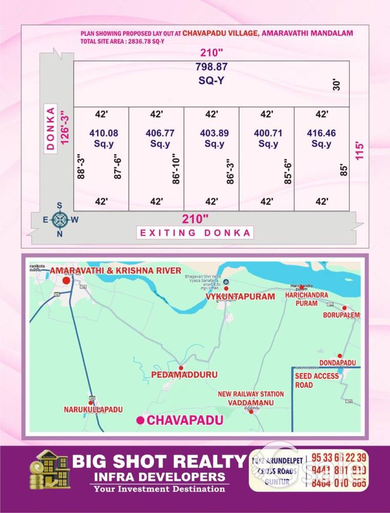 plots for sale in Amaravathi, chavapadu, Amaravathi next