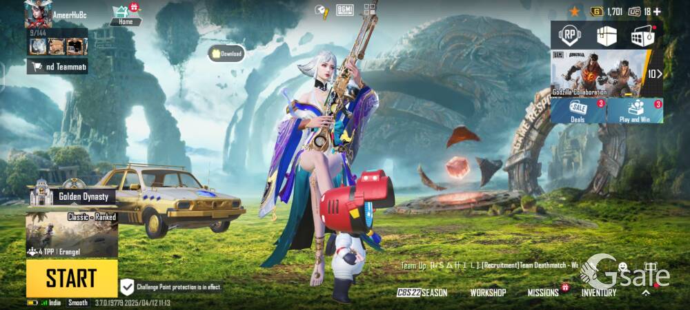 Bgmi account sell level 75