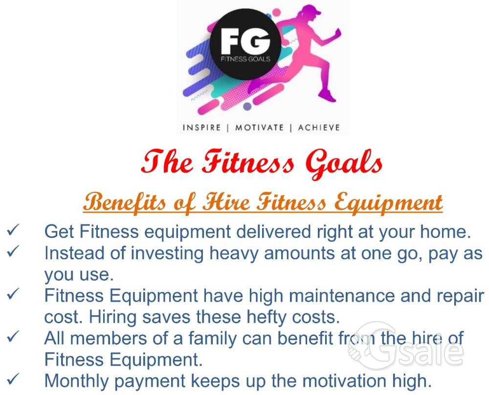 Treadmill on Rent, Cross Trainer, Spin / Recumbent Bike & Rowing Machine.