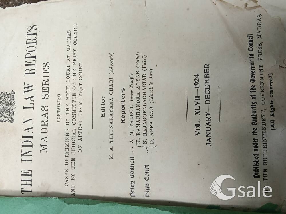 the Indian law reports madras series vol XLVII-1924