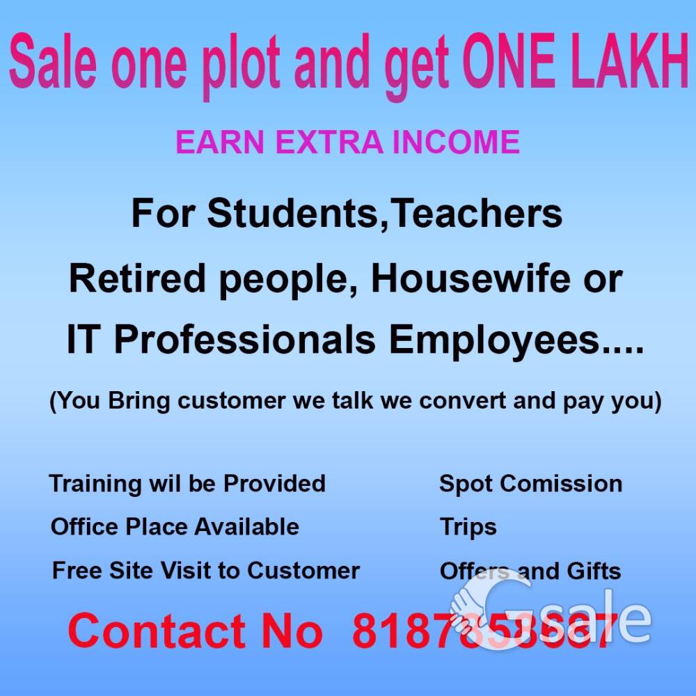 Sale one plot get ONE LAKH