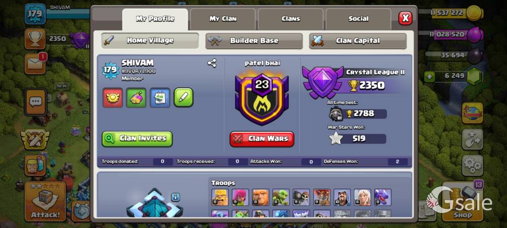 CLASH OF CLANS ACCOUNT 