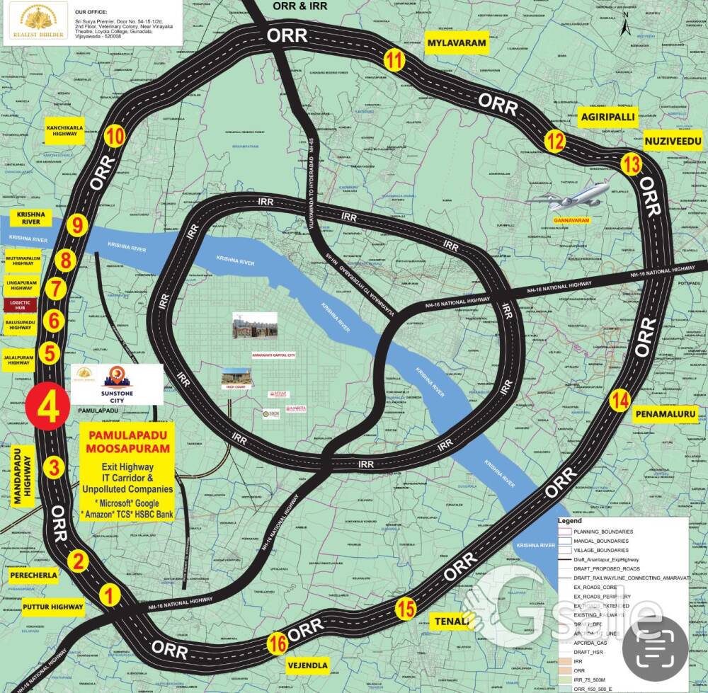 Best open plots beside Amaravathi OUTER Ring Road 