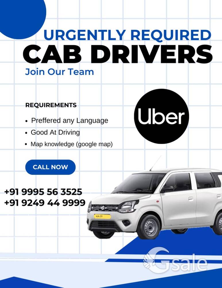 wanted cab drivers for bangalore 