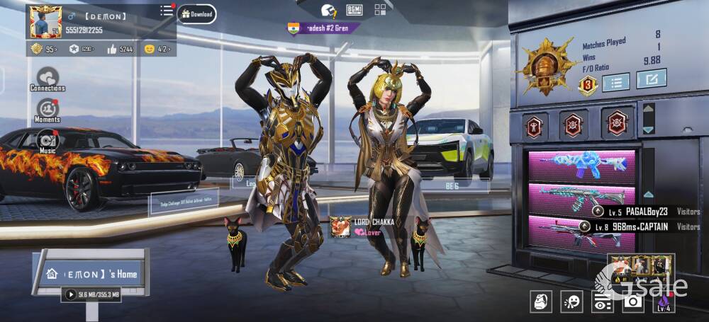 BGMI GOD-TIER ACCOUNT FOR SALE - 3.5L inventory  ( 5 x-suits ,36 upgradable gun skins )