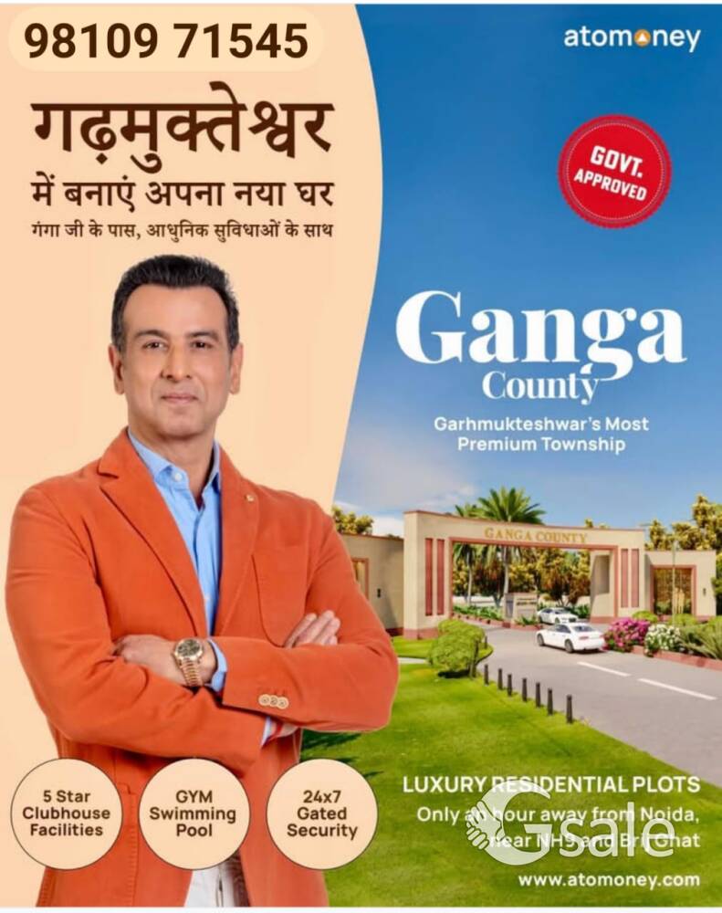free hold plots in gated society at Garhmukteshwar, minimum size 150 gaj rate, 20,000/- per gaj