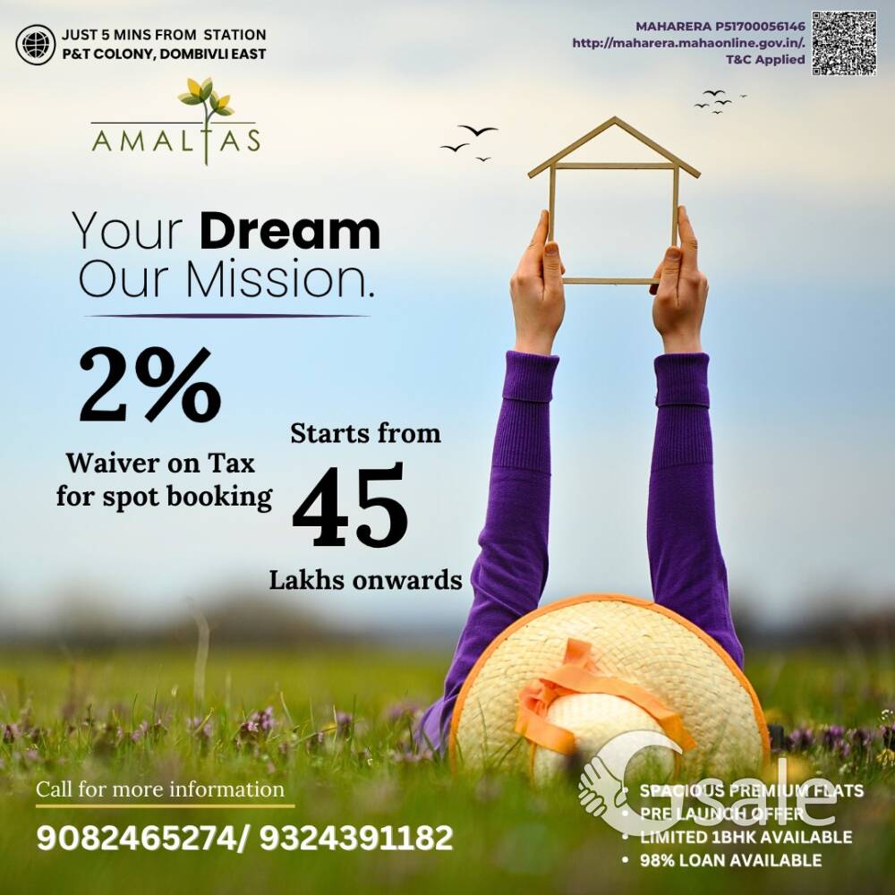2% Waiver in Taxes, Project with Amenities in Dombivli East Possession by 2027