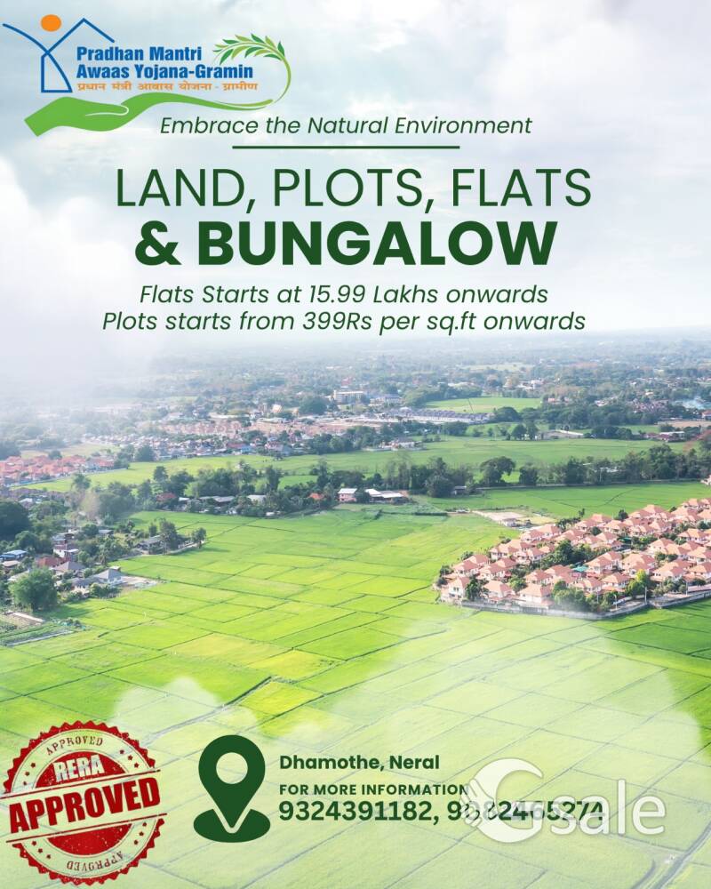 plot starts from 399 persqft Iñ neral near Matheran 