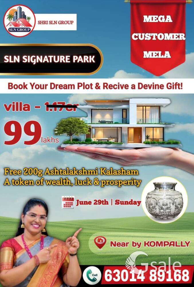 KOMPALLY NEARLY 1CR BELOW VILLAS FOR SALE 