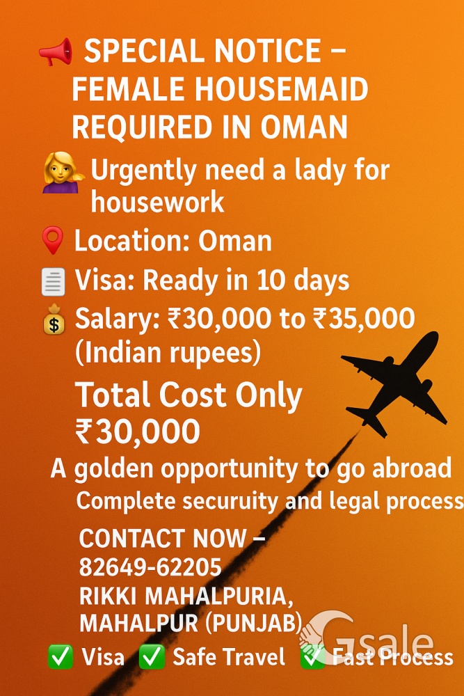 oman Visa with in 10 Days With Air Tickets
