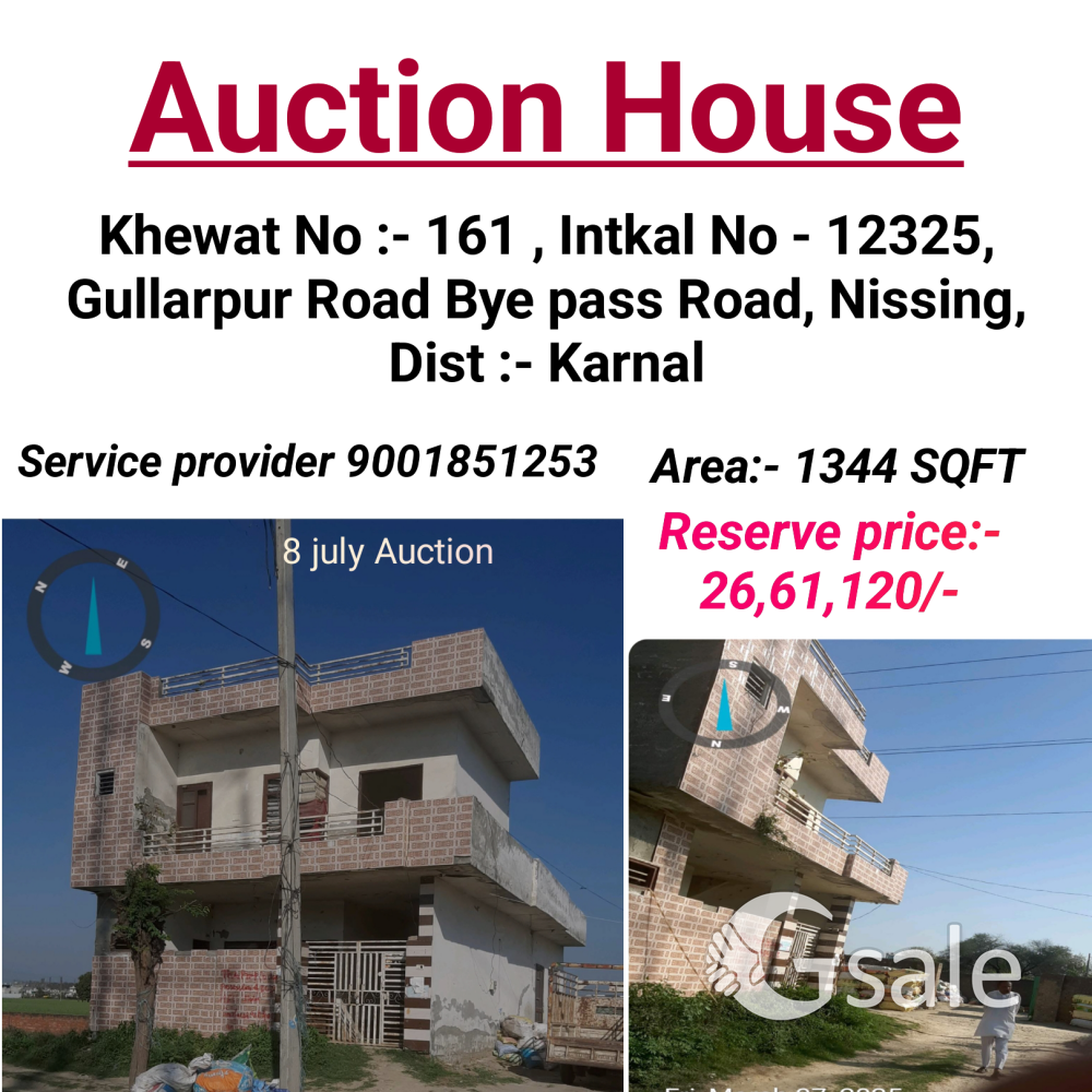 Karnal Auction House, Gullarpur Road Bye pass Road,Nissing,Dist Karnal 