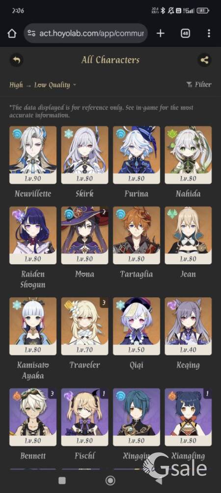 Genshin Impact Account