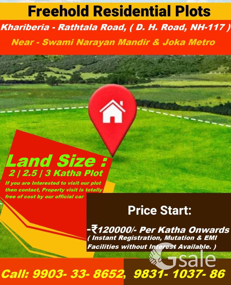 Golden opportunity to build house near Joka metro in Kolkata city Residential plot at very low rate