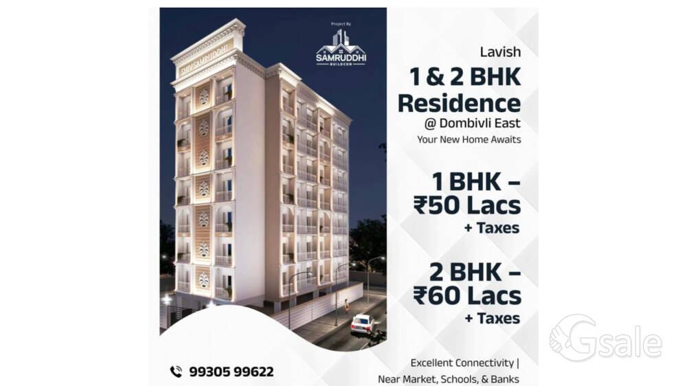 Rera approved 1bhk &2bhk flat apartment available for sale in dombivli east 