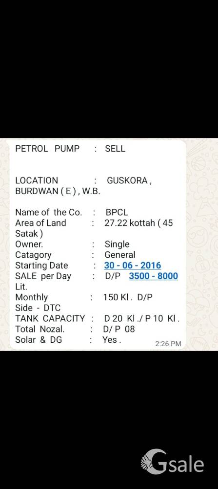 Bharat petroleum sale in Kolkata 