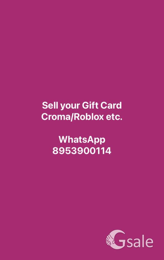 SELL YOUR CROMA & ROBLOX GIFT CARD 