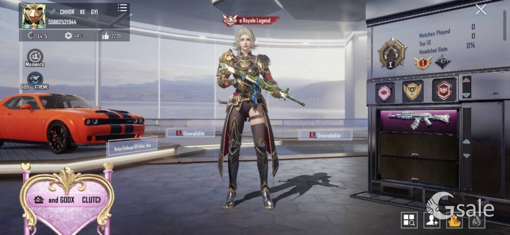 Bgmi id has level 61 and one x suit and one ultimate mummy suit 