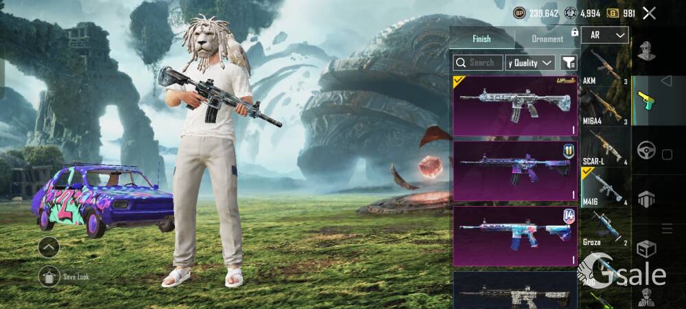 BGMI ID Sell m416 glacier( level 1 ) clan leader of level 6 akm halloween id level 72 many more...