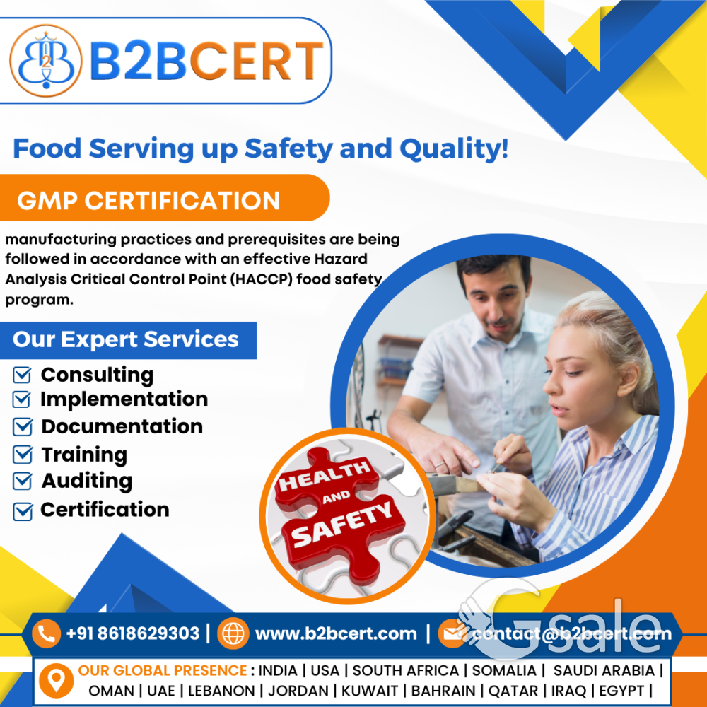 Get GMP Certification in Bangalore with B2Bcert
