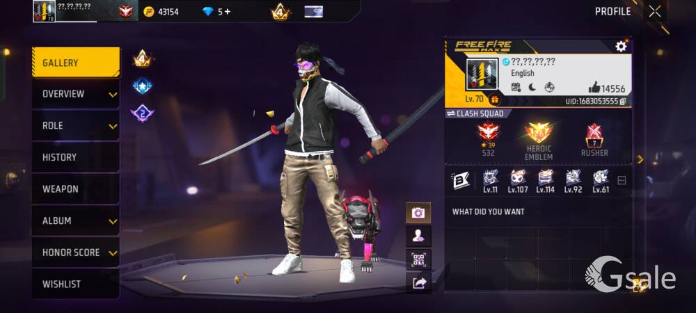 Free fire id sell