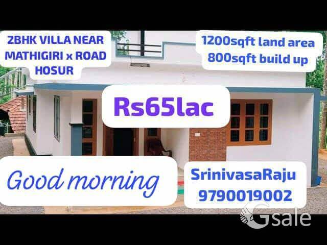 2BHK VILLA NEAR MATHIGIRI X road Hosur 
