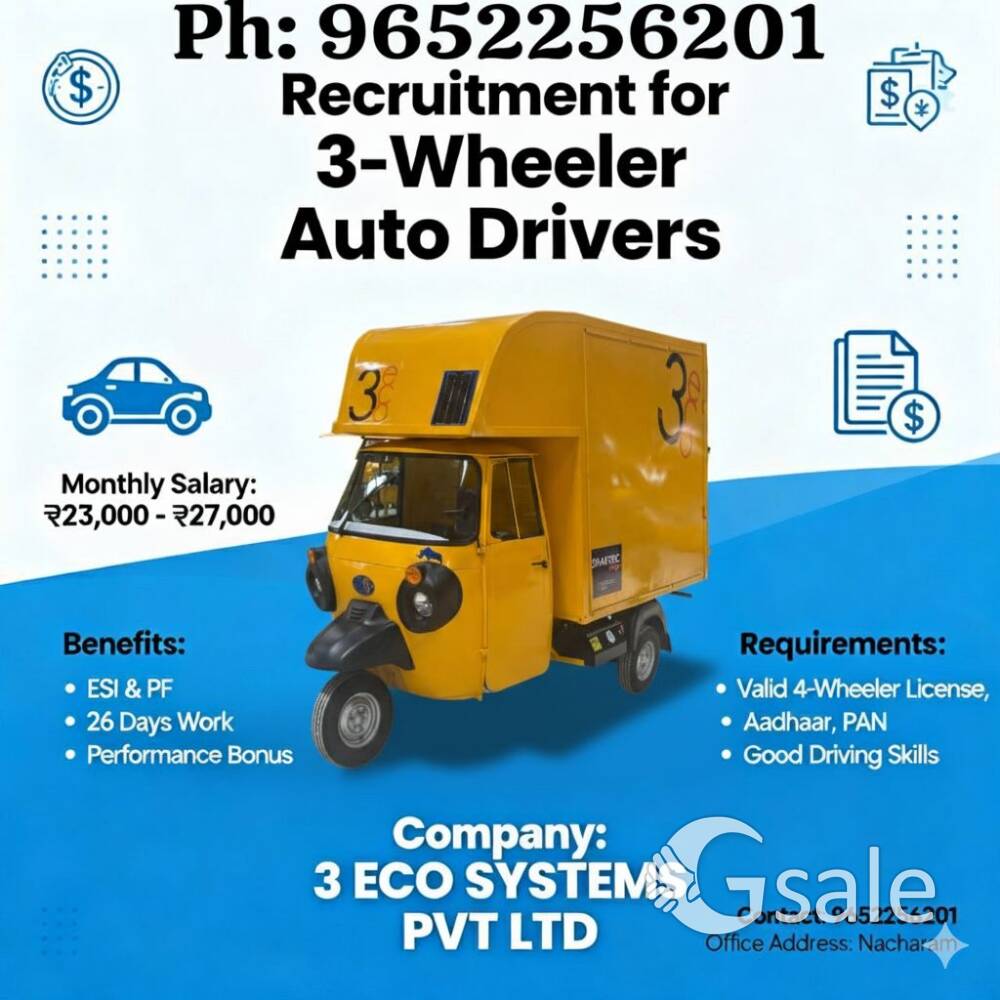 URGENT HIRING IN 3ECO PRIVATE LIMITED 